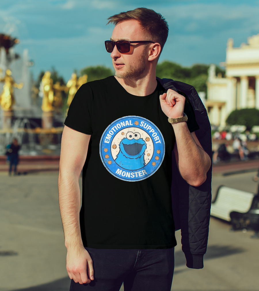 Cookie Monster Emotional Support Monster T-Shirt