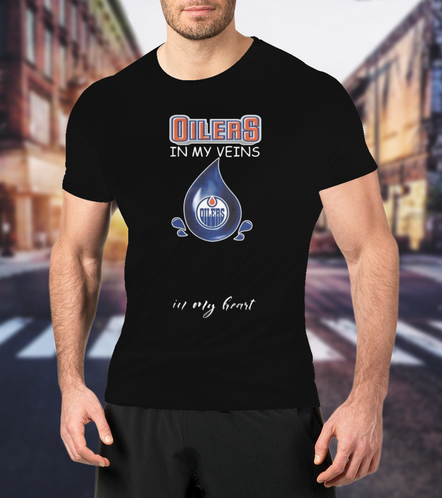 Edmonton Oilers NHL In My Veins Jesus In My Heart 2025 T-Shirt
