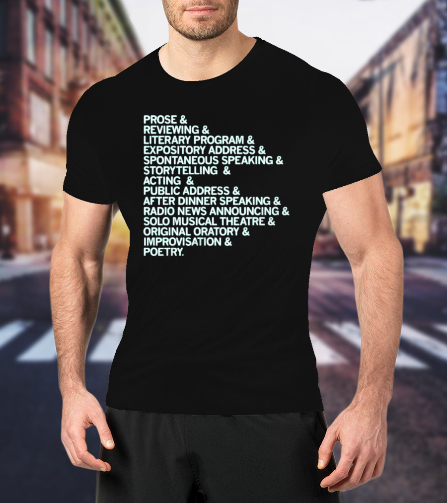Events Speech List T-Shirt
