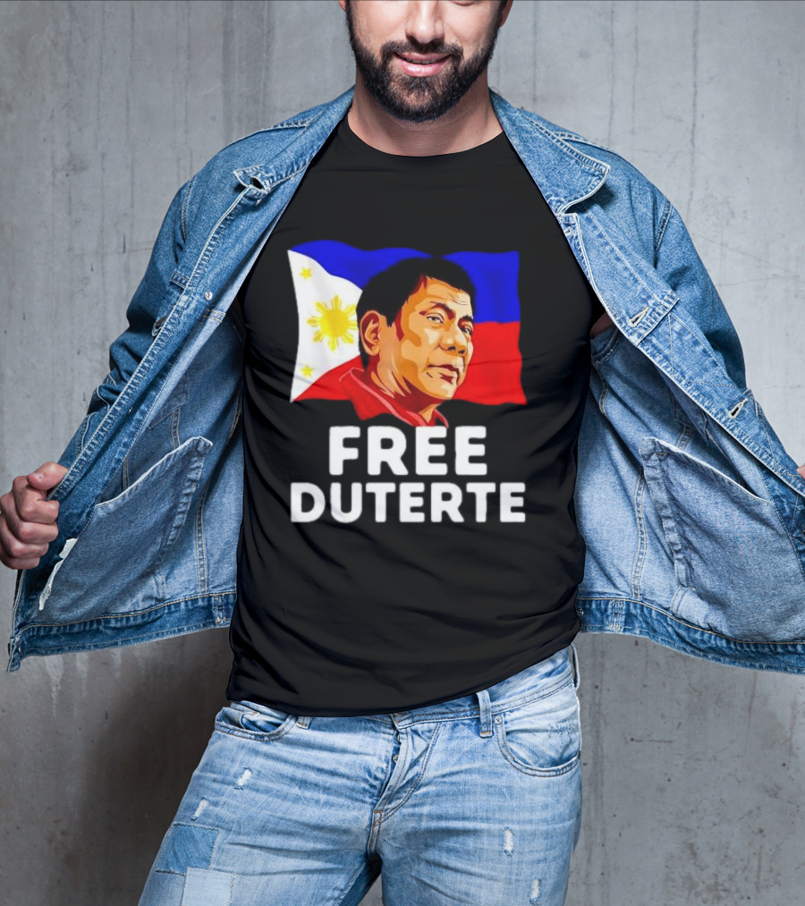Free Duterte Philippines Flag Rodrigo Digong T-Shirt
