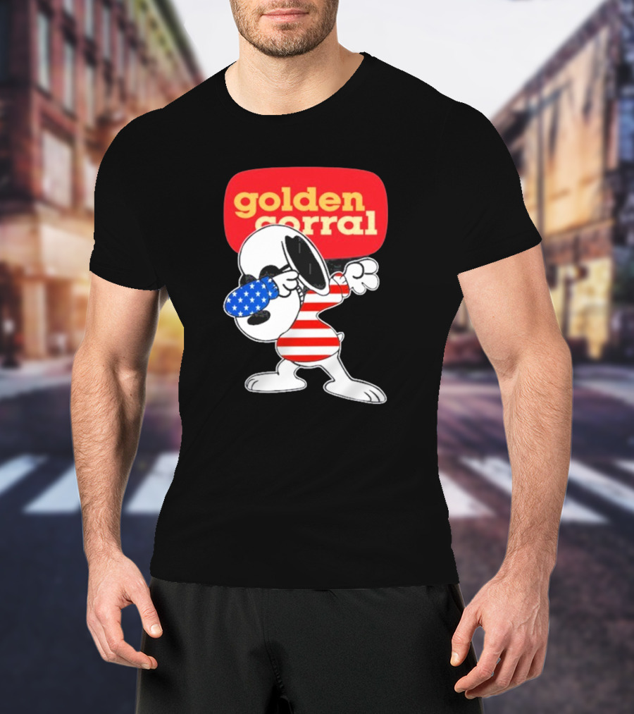 Golden Corral Buffet & Grill Snoopy Dabbing American T-Shirt