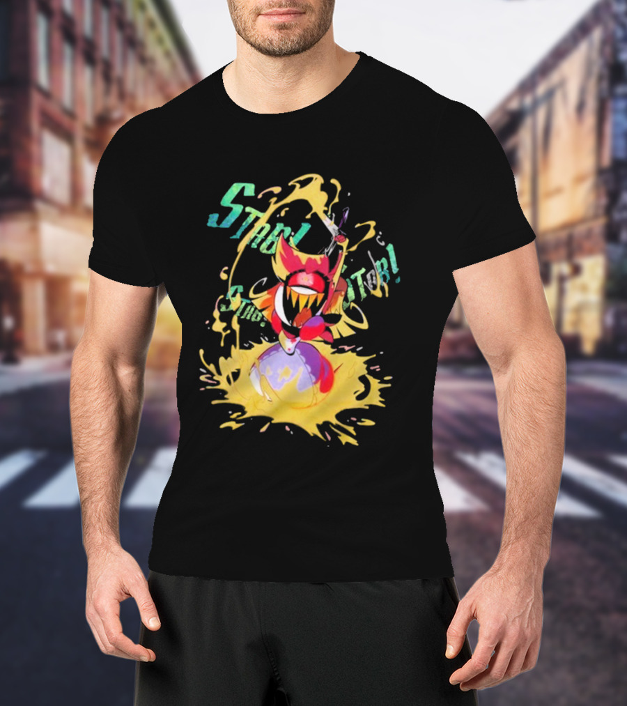 Hazbin Hotel Niffty Gold Glitter T-Shirt