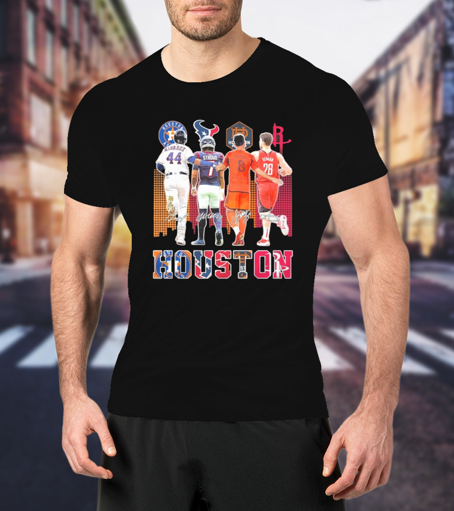 Houston Skyline Sport Team Players 2025 T-Shirt