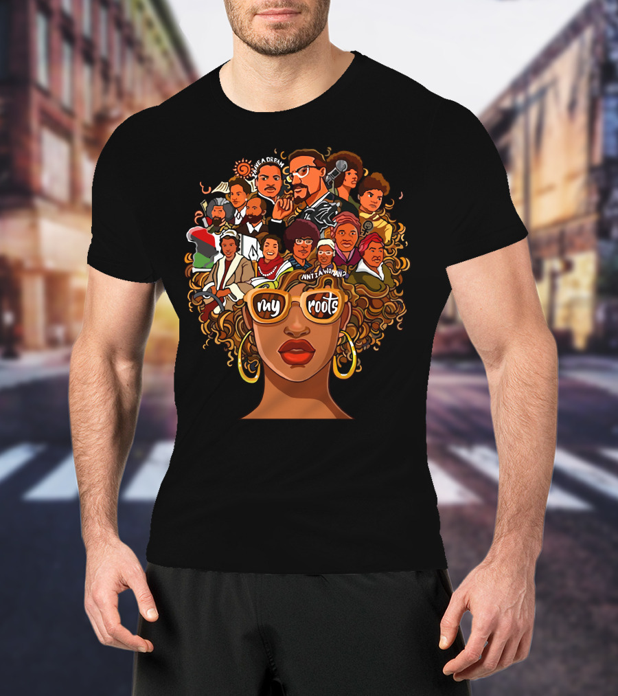 My Roots Icons With Cultural Heritage Faces And Bold Hair T-Shirt