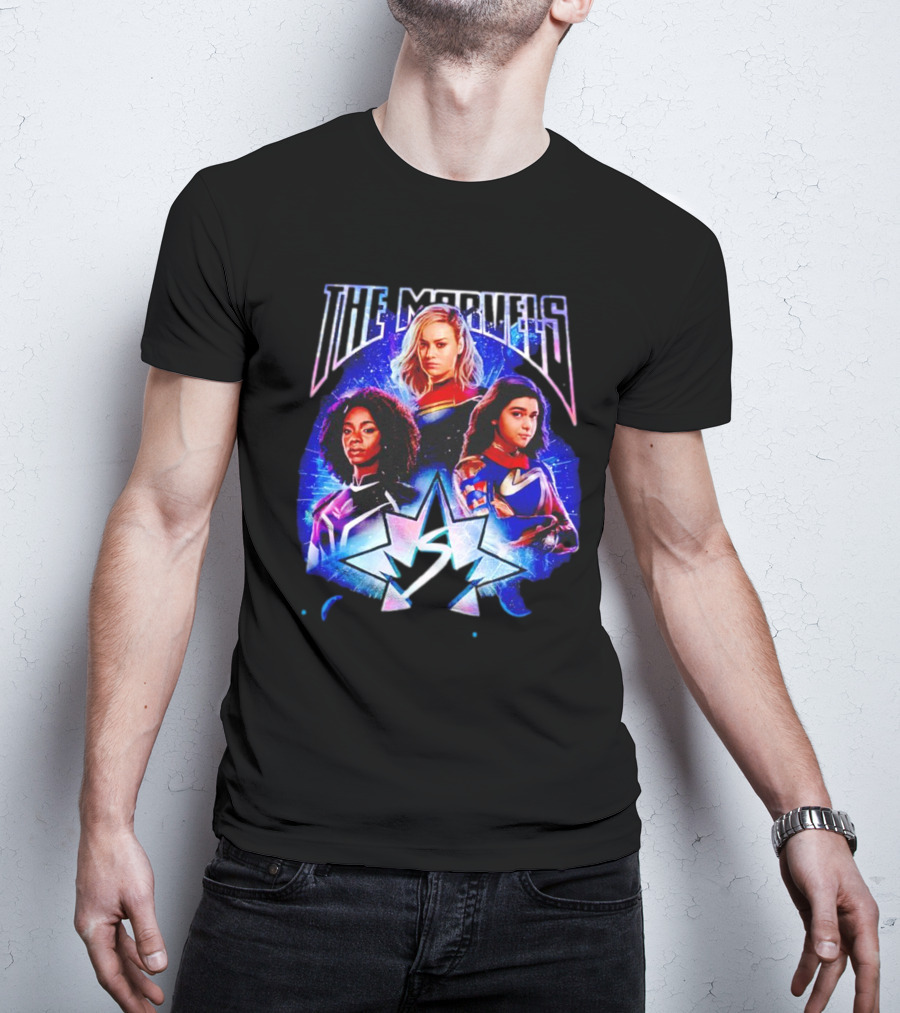 The Marvels Girls Superhero Characters Cosmic Starburst T-Shirt
