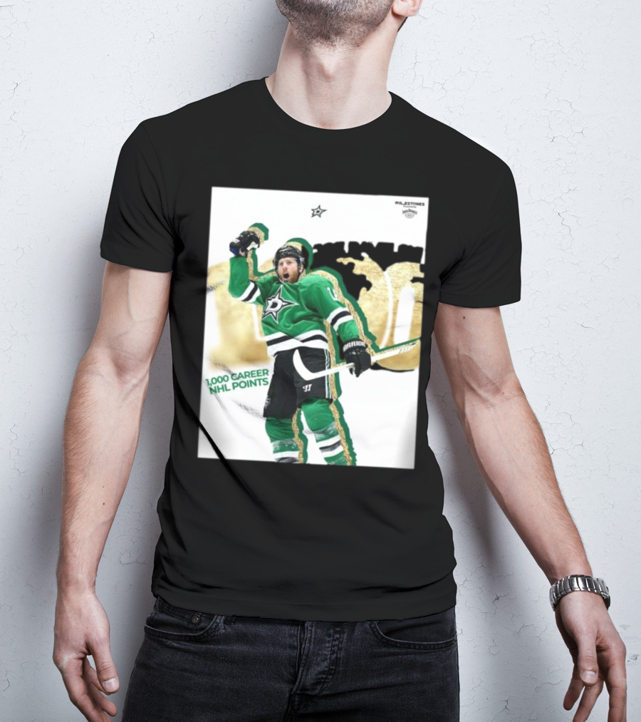 Milestones Joe Pavelski 1000 Career NHL Points Stars T-Shirt