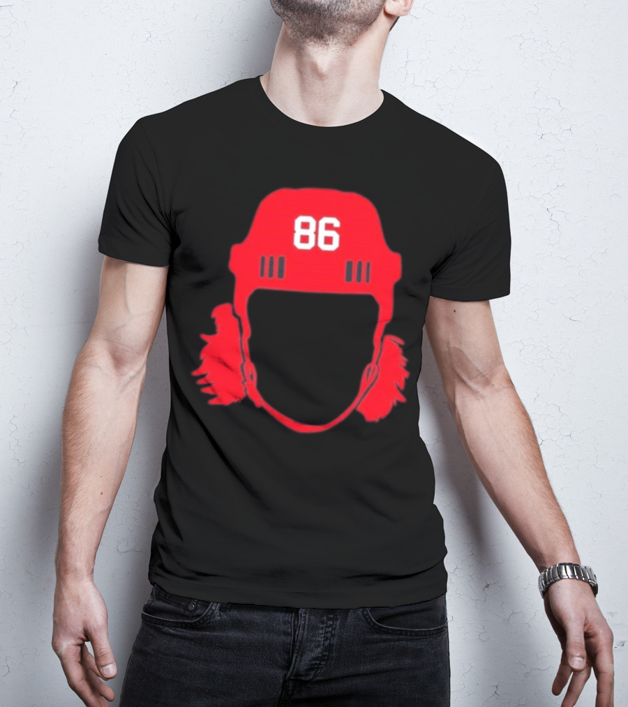 Spittin Chiclets 86 New Jersey Devils Hockey Helmet T-Shirt