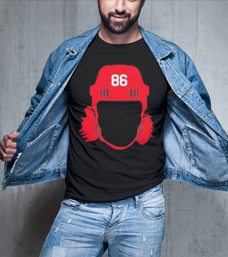 Spittin Chiclets 86 New Jersey Devils Hockey Helmet T-Shirt