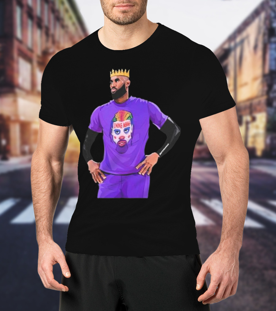 Lebron James Los Angeles Lakers I Poke Bears Crown Clown T-Shirt