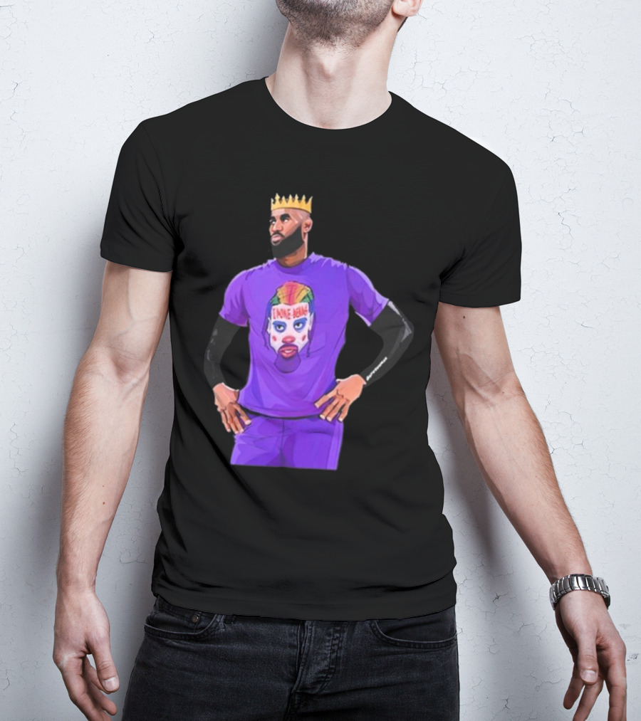 Lebron James Los Angeles Lakers I Poke Bears Crown Clown T-Shirt