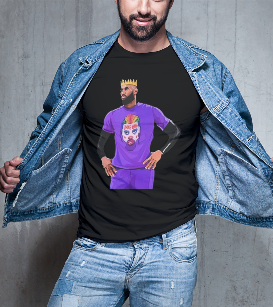 Lebron James Los Angeles Lakers I Poke Bears Crown Clown T-Shirt