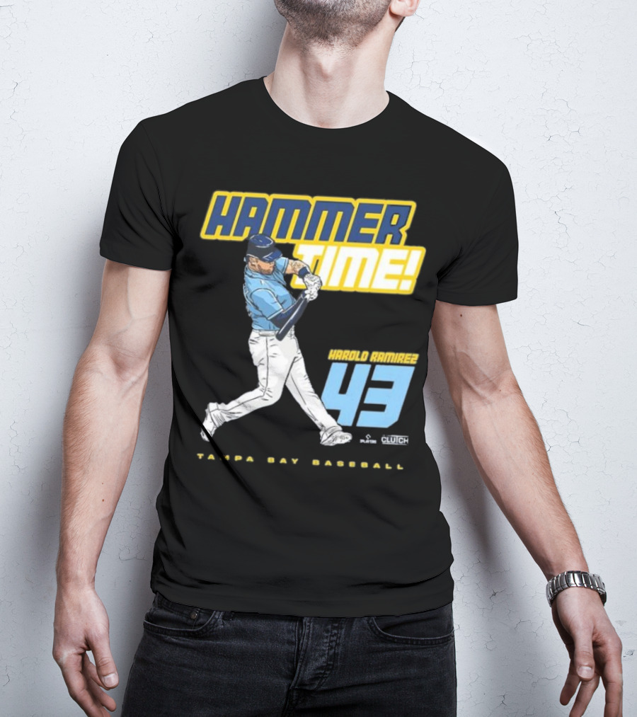 Hammer Time Harold Ramirez 43 Tampa Bay Baseball T-Shirt
