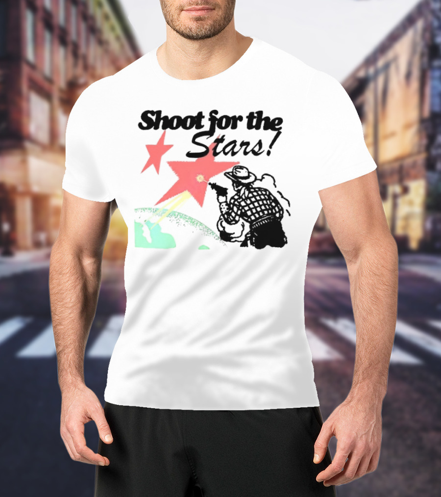 Shoot For The Stars Western Cowboy Cosmic Adventure T-Shirt