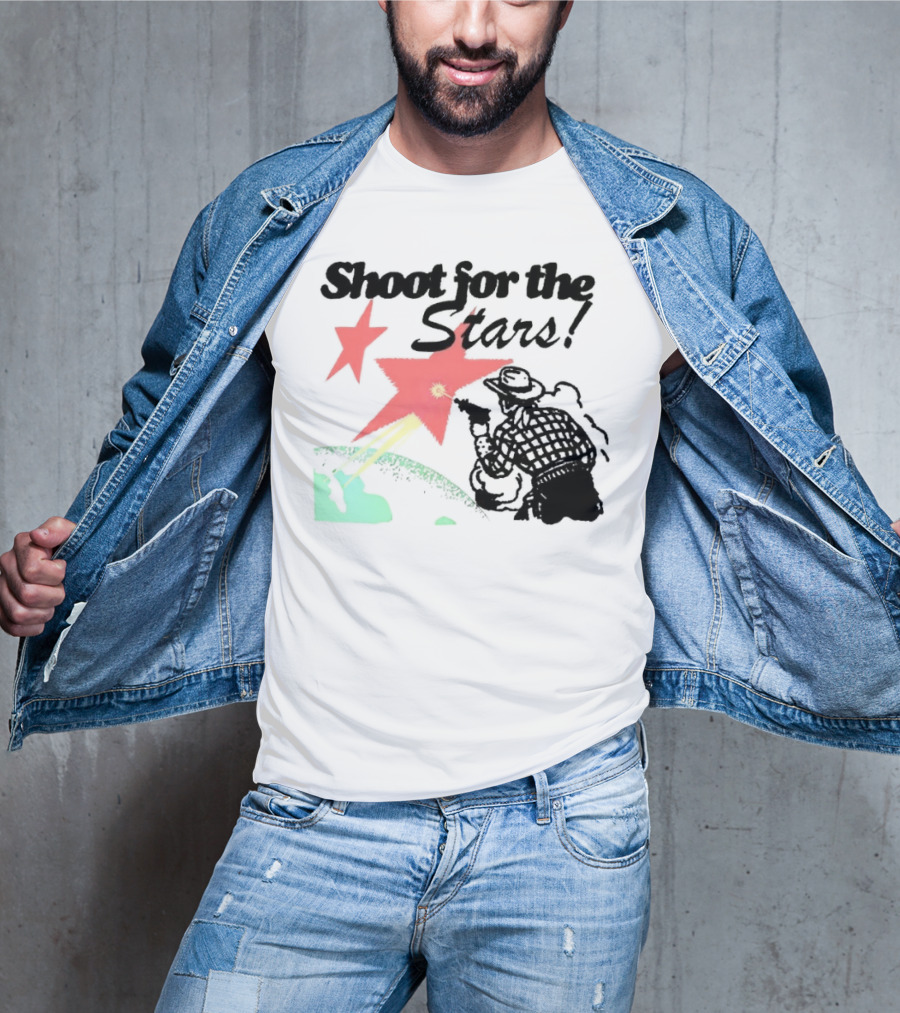 Shoot For The Stars Western Cowboy Cosmic Adventure T-Shirt