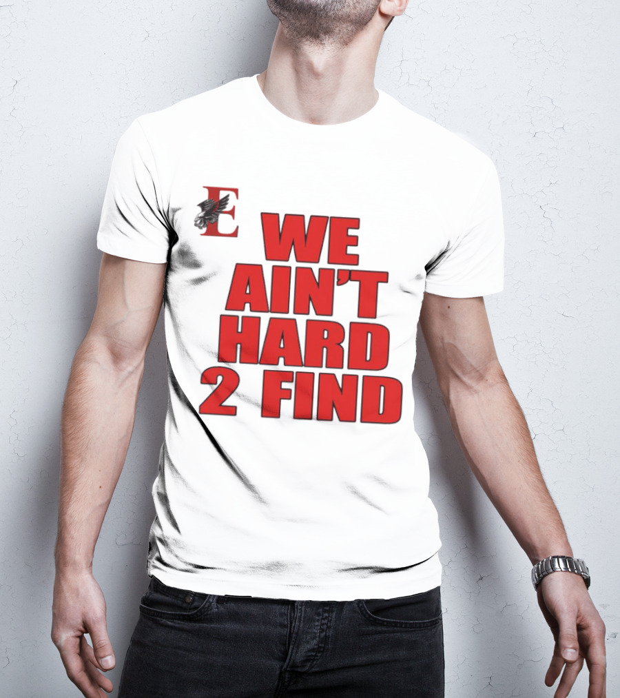 We Ain’t Hard 2 Find Red Bold Text Black Background Ravens T-Shirt