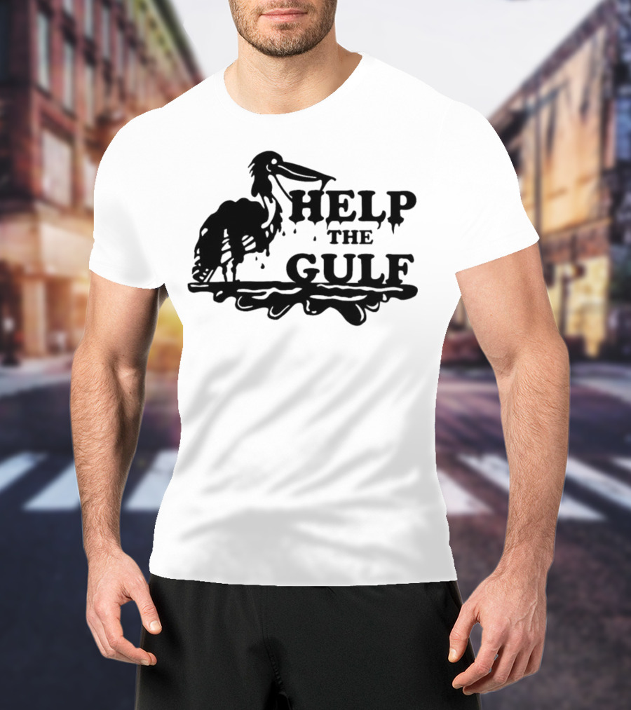 Help The Gulf Oil Spill Awareness Pelican T-Shirt