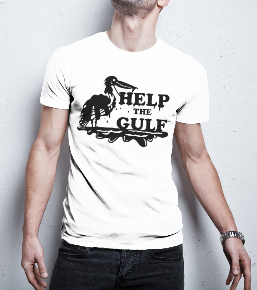 Help The Gulf Oil Spill Awareness Pelican T-Shirt