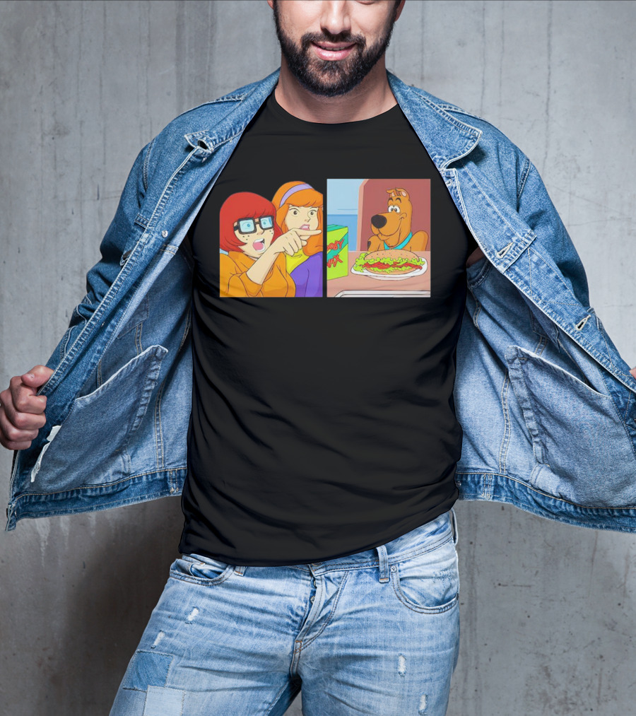Velma Daphne Scooby-Doo Mystery Incorporated Funny Pizza Reaction T-Shirt