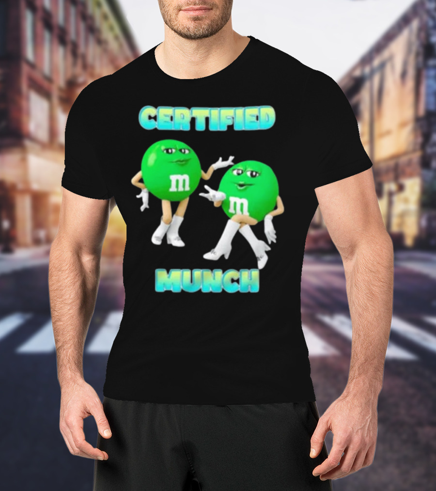 CERTIFIED MUNCH M&M Green Candy Characters Boot Pose T-Shirt