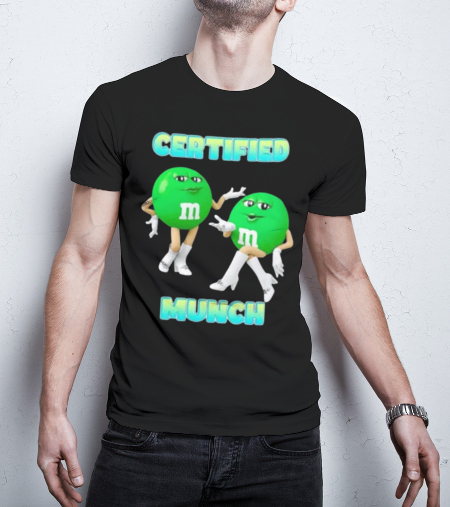CERTIFIED MUNCH M&M Green Candy Characters Boot Pose T-Shirt