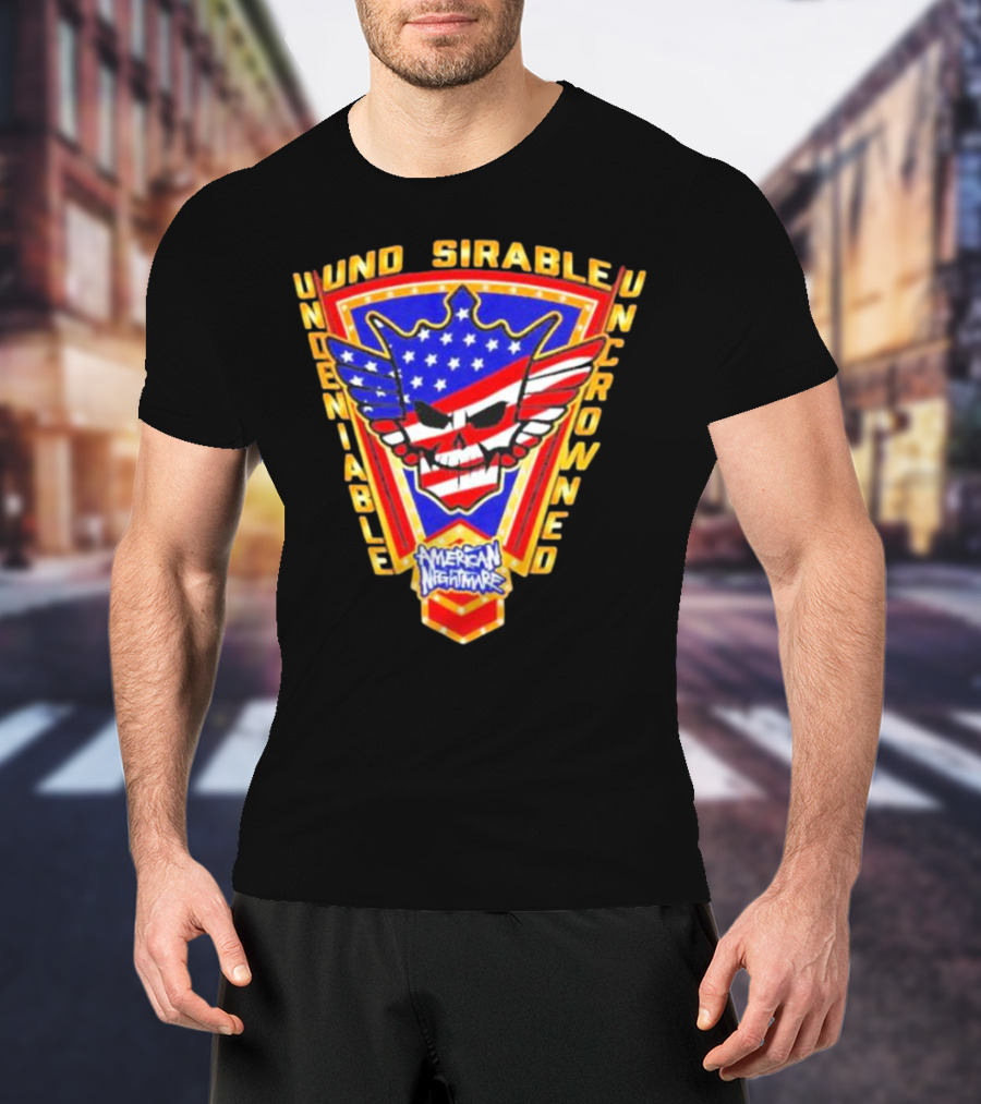 Undeniable Uncrowned American Nightmare Patriotic Skull And Wings T-Shirt