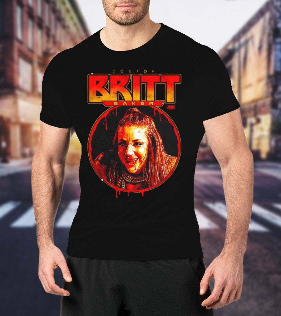 Doctor Britt Baker AEW Wrestler Portrait Rolemodel T-Shirt