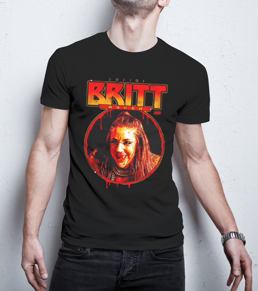 Doctor Britt Baker AEW Wrestler Portrait Rolemodel T-Shirt