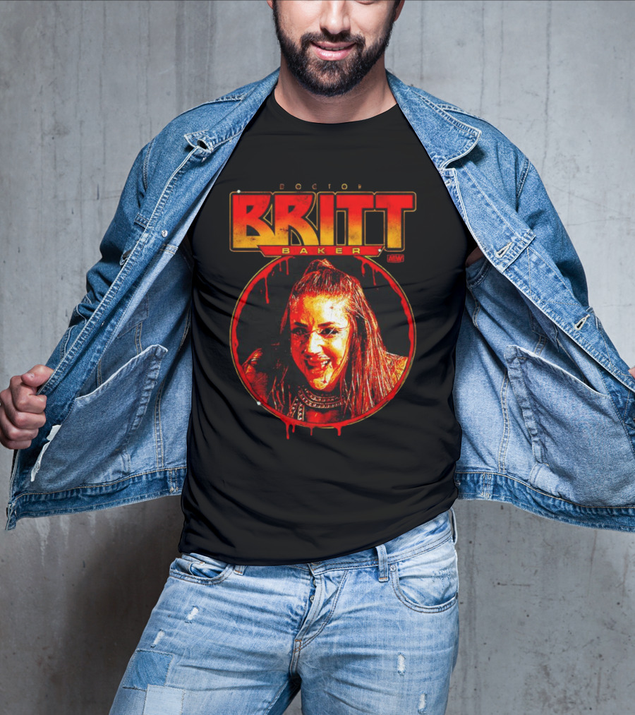 Doctor Britt Baker AEW Wrestler Portrait Rolemodel T-Shirt