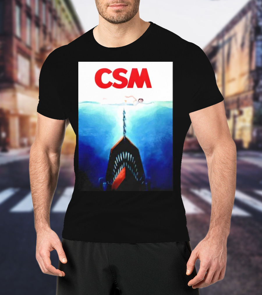 CSM Jaws Blu-Ray Parody Swim Danger T-Shirt