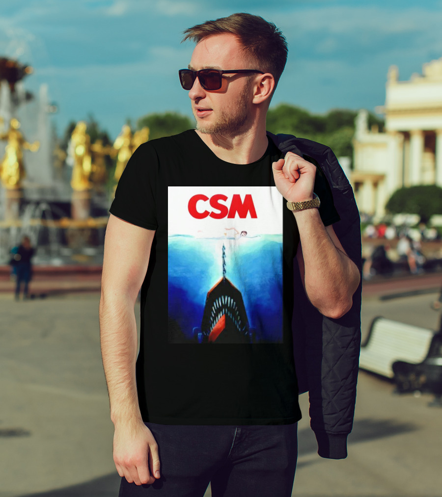 CSM Jaws Blu-Ray Parody Swim Danger T-Shirt