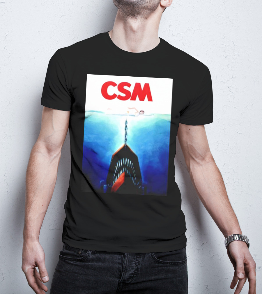 CSM Jaws Blu-Ray Parody Swim Danger T-Shirt