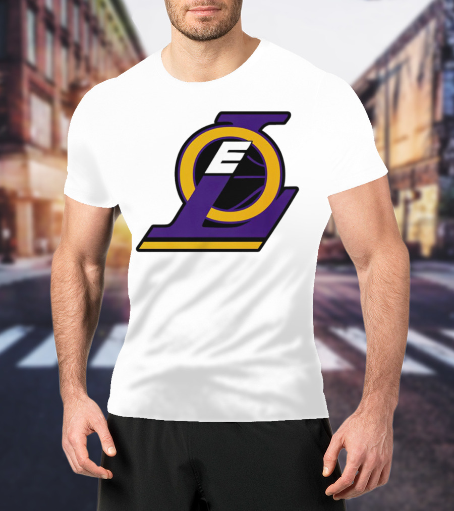 LOE Los Angeles Lakers Logo Basketball T-Shirt