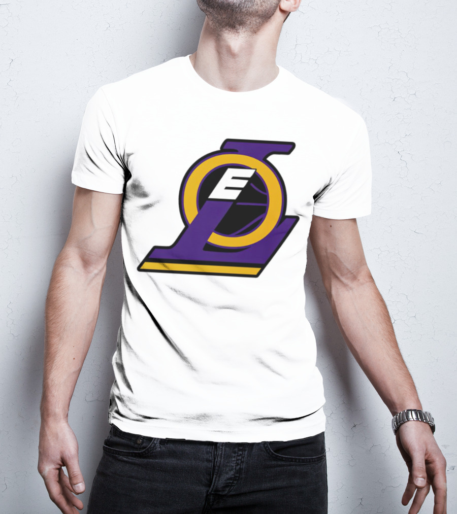 LOE Los Angeles Lakers Logo Basketball T-Shirt