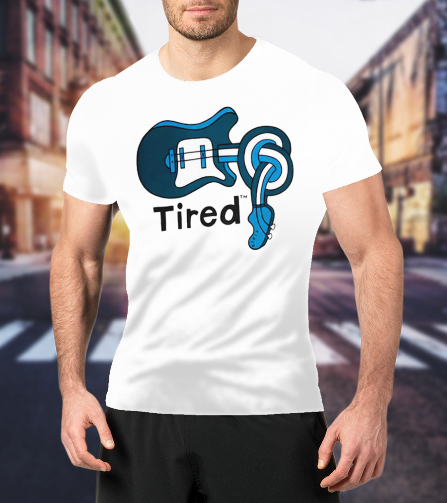 Tired Skateboards Guitar Spinal Twist T-Shirt
