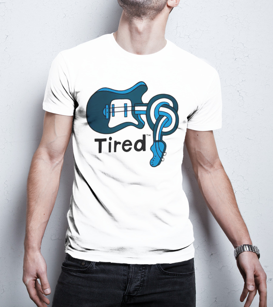 Tired Skateboards Guitar Spinal Twist T-Shirt