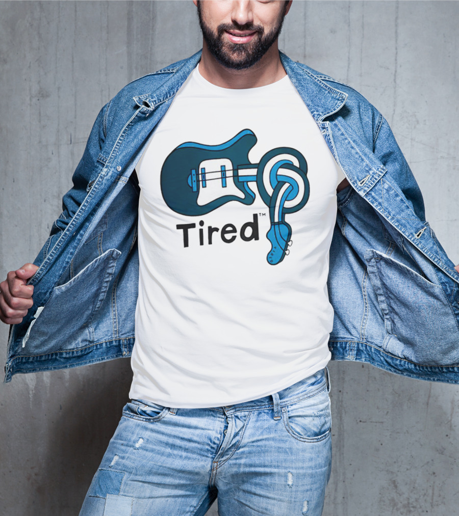 Tired Skateboards Guitar Spinal Twist T-Shirt