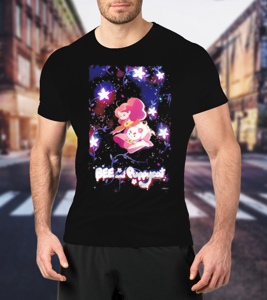 BEE And Puppycat Space Flowers Cosmic Adventure T-Shirt