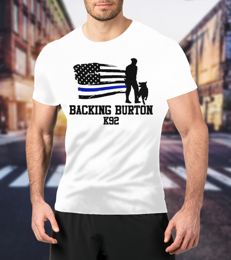 Backing Burton K92 Thin Blue Line Officer Seara T-Shirt