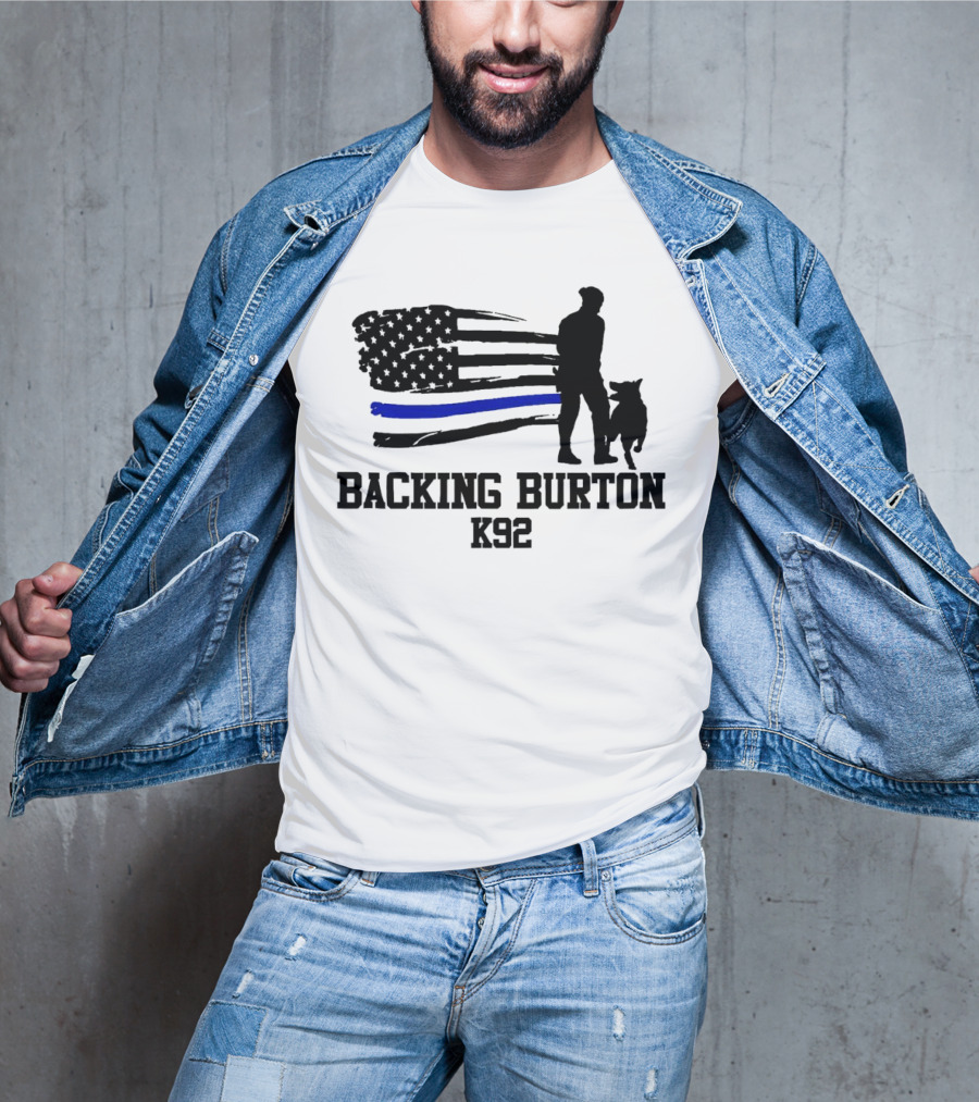 Backing Burton K92 Thin Blue Line Officer Seara T-Shirt