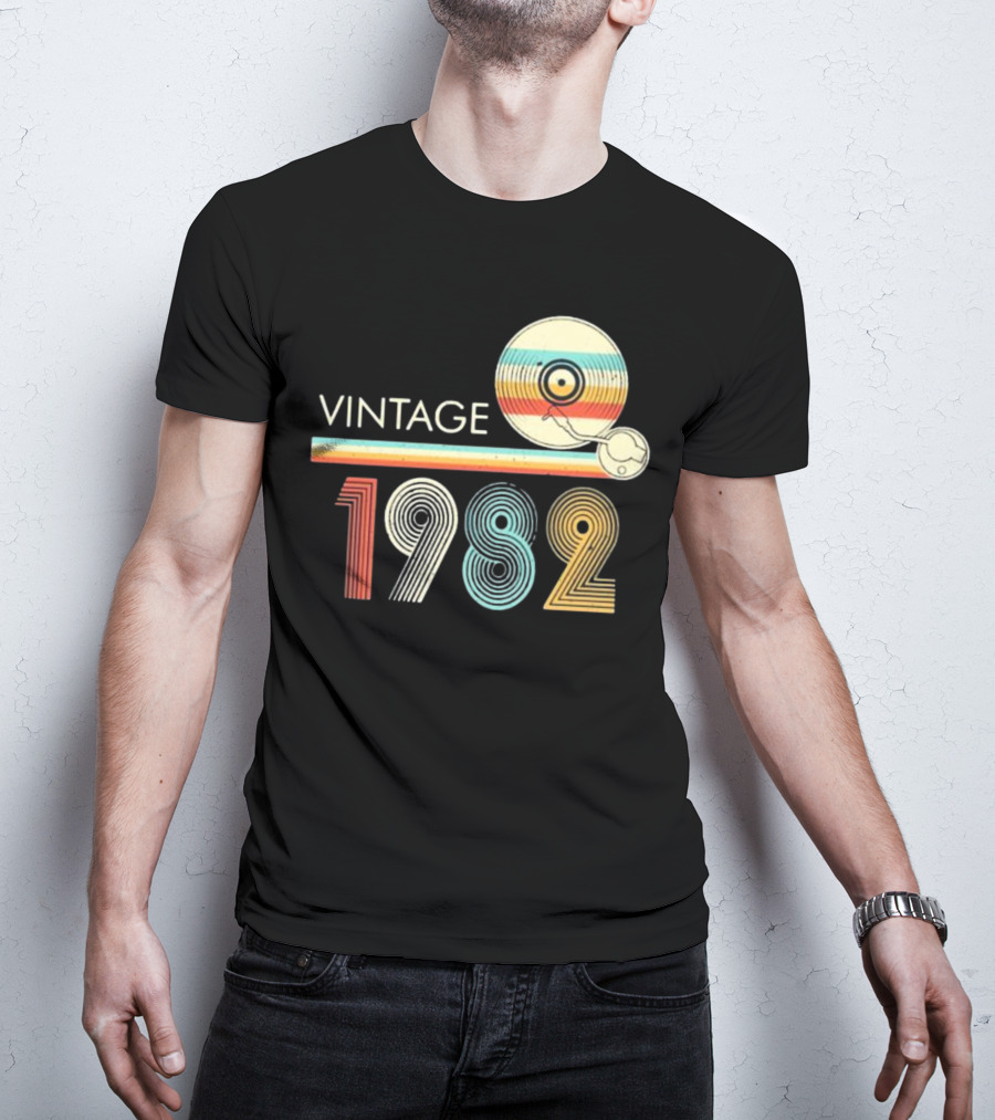 Vintage 1982 Vinyl Record T-Shirt