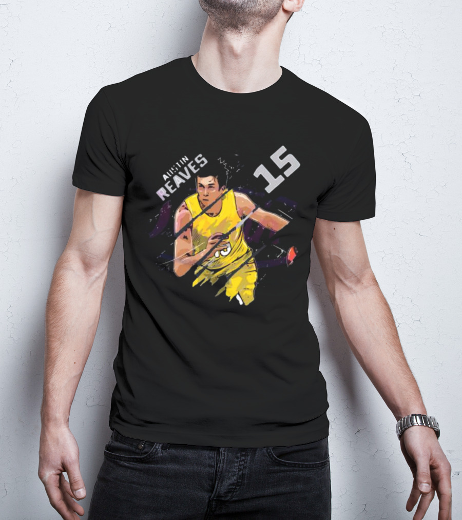 Austin Reaves 15 Los Angeles Lakers Basketball Player T-Shirt