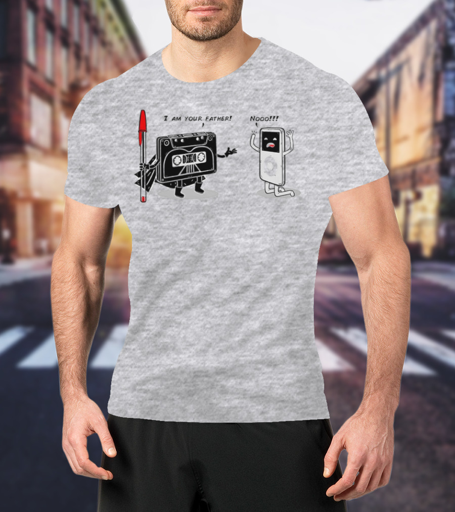 I Am Your Father Nooo Cassette And IPod T-Shirt