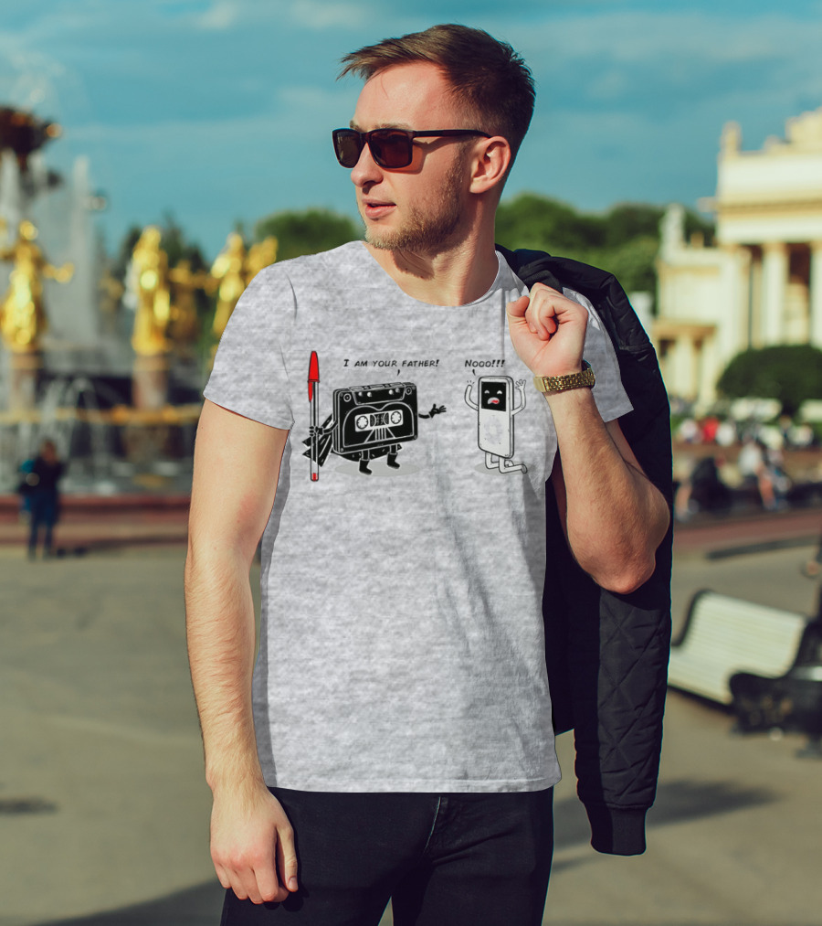 I Am Your Father Nooo Cassette And IPod T-Shirt