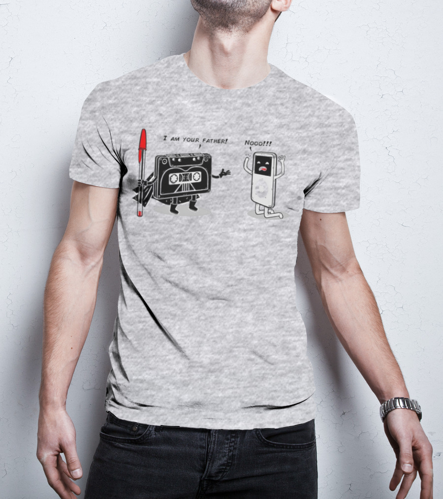 I Am Your Father Nooo Cassette And IPod T-Shirt