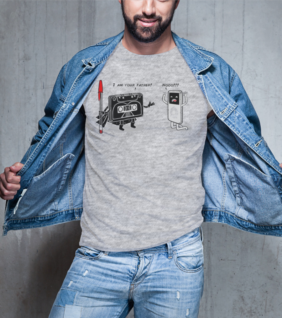 I Am Your Father Nooo Cassette And IPod T-Shirt