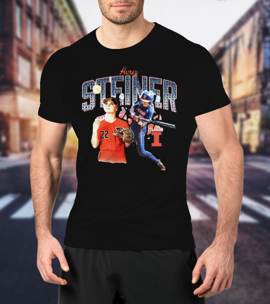 Avrey Steiner Illinois Softball Fighting Illini Number 22 T-Shirt