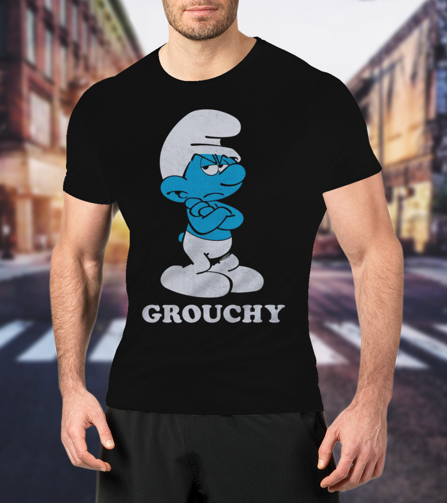Grouchy Smurf Crossed Arms Stance T-Shirt