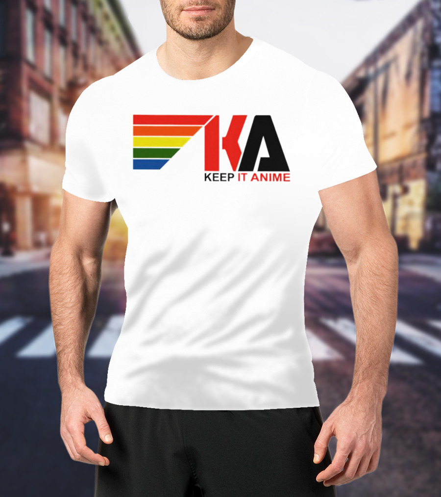 KEEP IT ANIME KA Rainbow Stripes T-Shirt