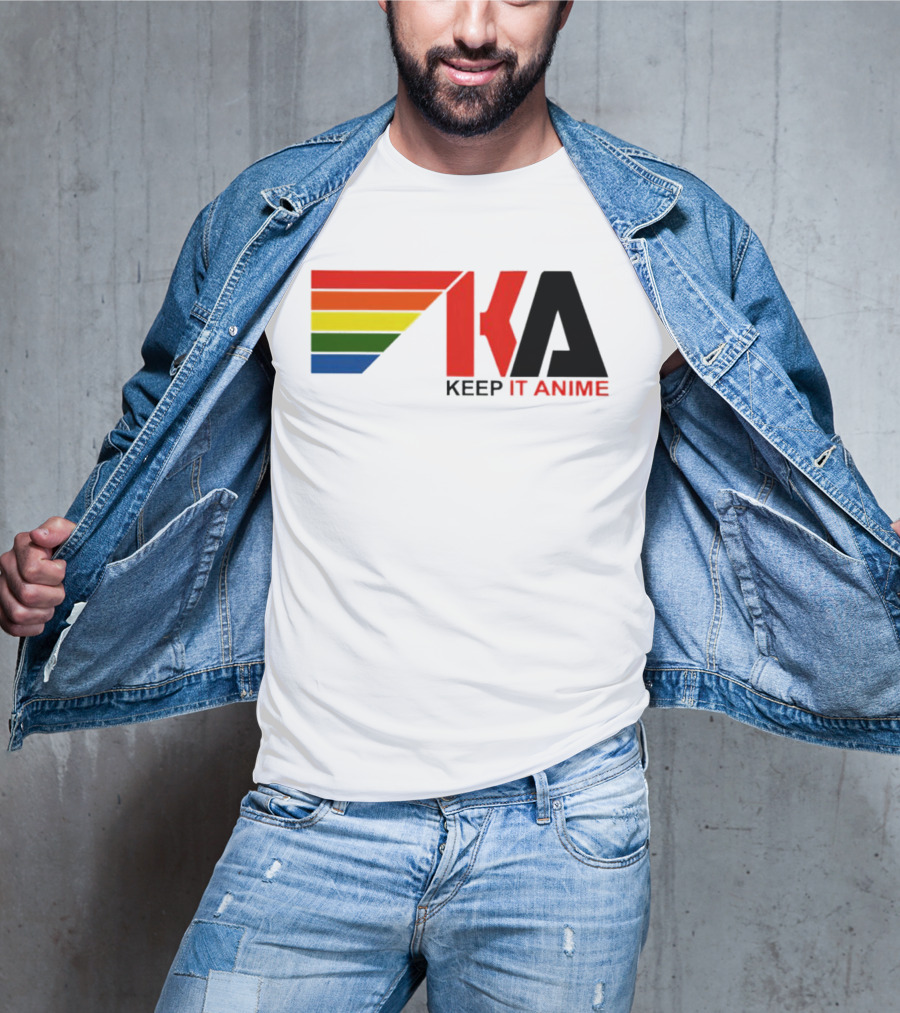 KEEP IT ANIME KA Rainbow Stripes T-Shirt