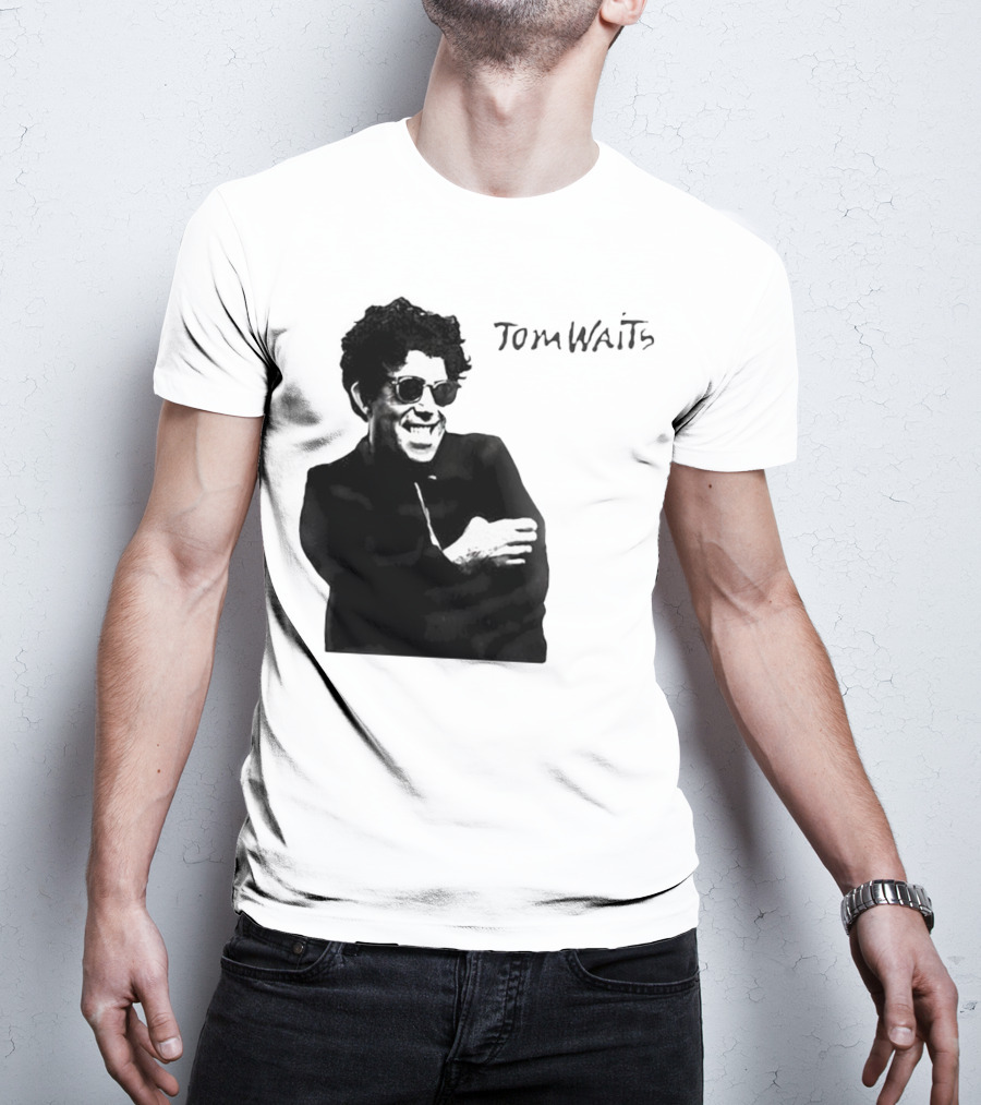 Tom Waits Black And White Sunglasses T-Shirt